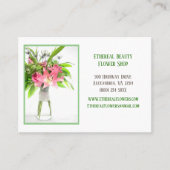 Levering van witte bloemen visitekaartje (Voorkant)