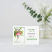 Levering van witte bloemen visitekaartje (Staand voorkant)