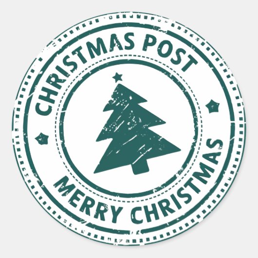 Levering vanaf Santa Christmas Ronde Sticker (Voorkant)