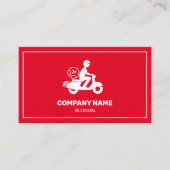 Levering Verzending Professioneel Rood & Wit Moder Visitekaartje (Voorkant)