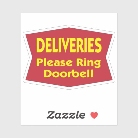 Leveringen Bel de deurbel Sticker (Vel)
