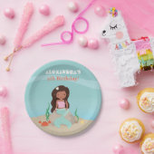 Leveringen van Afrikaanse Amerikaanse Zeemeerminne Papieren Bordje (Feest)