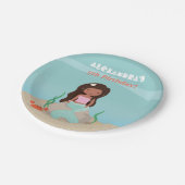 Leveringen van Afrikaanse Amerikaanse Zeemeerminne Papieren Bordje (Gekanteld)