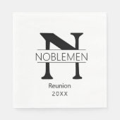 Leveringen van de familie van Monogram Napkin Servet (Voorkant)