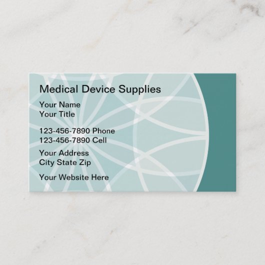 Leveringen van medische apparaten visitekaartje (Voorkant)