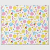 Leveringen van snoep Pattern Lollipop Gumdrops Cadeaupapier (Vlak)