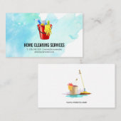 Leveringen | Visitekaartje schoonmaakdiensten (Voorkant / Achterkant)