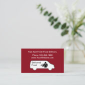 Leveringsdienst voor levensmiddelen visitekaartje (Staand voorkant)