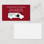 Leveringsdienst voor levensmiddelen visitekaartje (Voorkant / Achterkant)