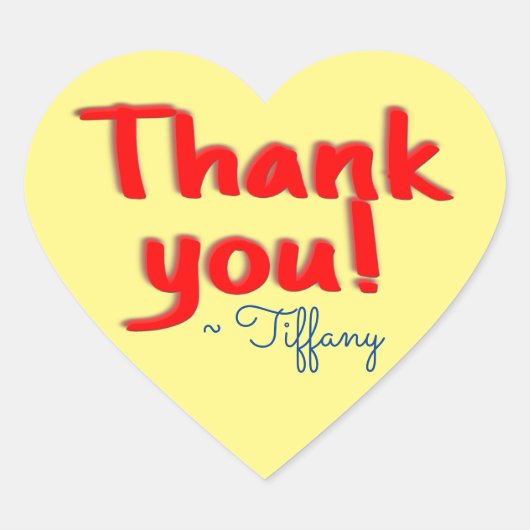 Leveringsdrivers Bedankt Hart Sticker (Voorkant)
