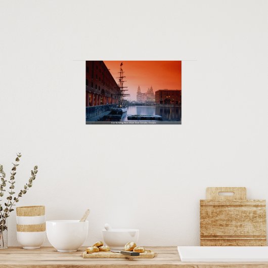 Leveringsgebouwen van Albert Dock Complex, Liverpo Poster (Keuken)