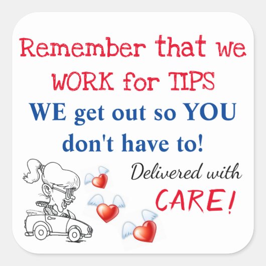 Leveringsherinnering stickers (wij werken voor tip (Voorkant)