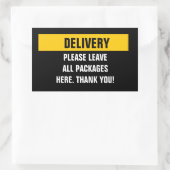 Leveringsinformatie laat hier de pakketten rechthoekige sticker (Tas)