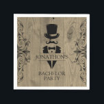Leveringspapier voor vrijgezellenpartijen servet<br><div class="desc">Bachelor Party Levert papier servetten. Creëer de perfecte bruiloft of bachelor party accessoire. Pas dit ontwerp aan met uw eigen tekst. Pas dit ontwerp verder aan door de "pas verder"verbinding aan te kiezen.</div>