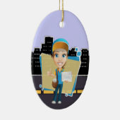 Leveringspersoon/koerier - SRF Keramisch Ornament (Rechts)