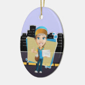 Leveringspersoon/koerier - SRF Keramisch Ornament (Links)