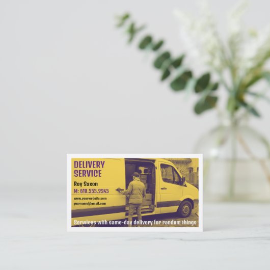 Leveringsservice | Koerier Visitekaartje (Staand voorkant)