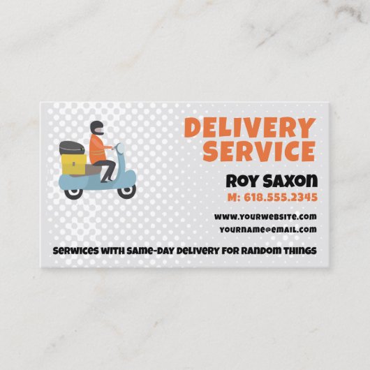 Leveringsservice | Koerier Visitekaartje (Voorkant)