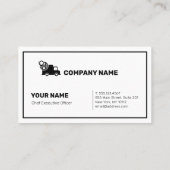 Leveringsservice Modern Zwart & Wit Professional Visitekaartje (Achterkant)