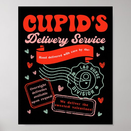 Leveringsservice van Cupid: arbeids- en leveringsv Poster (Voorkant)