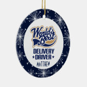 Leveringsstuurprogramma - Aangepaste cadeaukeramis Keramisch Ornament (Rechts)