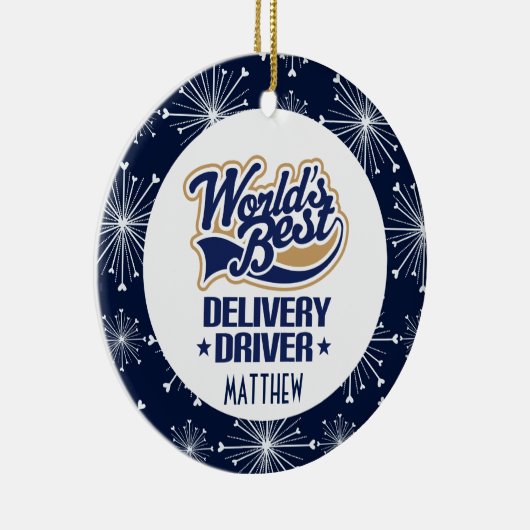 Leveringsstuurprogramma - Aangepaste cadeaukeramis Keramisch Ornament (Rechts)