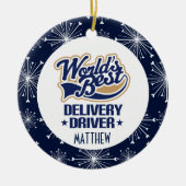 Leveringsstuurprogramma - Aangepaste cadeaukeramis Keramisch Ornament (Voorkant)