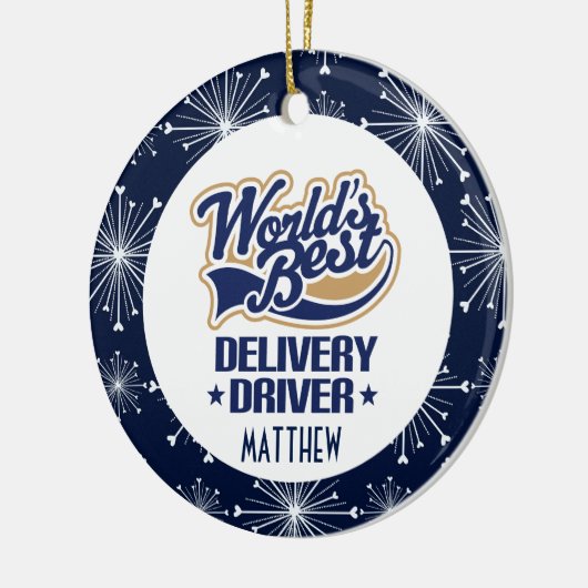 Leveringsstuurprogramma - Aangepaste cadeaukeramis Keramisch Ornament (Links)