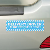 Leveringsstuurprogramma Ik maak vaak een blauwe wi Bumpersticker (Op auto)