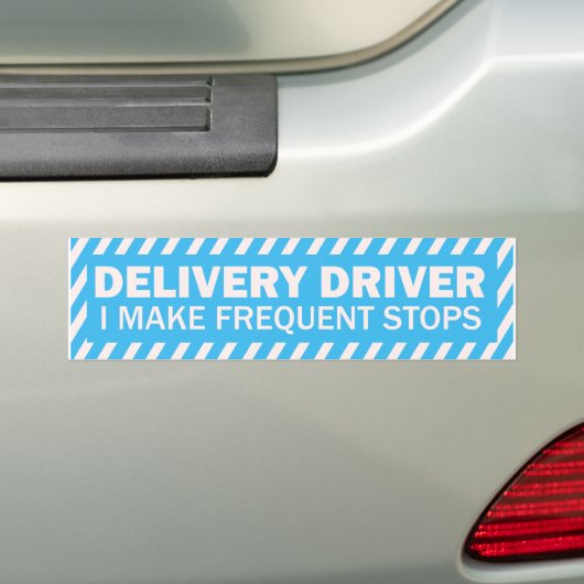 Leveringsstuurprogramma Ik maak vaak een blauwe wi Bumpersticker (Op auto)
