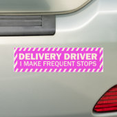 Leveringsstuurprogramma Ik maak vaak een punt roze Bumpersticker (Op auto)