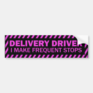 Leveringsstuurprogramma Ik maak vaak een roze zwar Bumpersticker