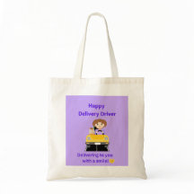 Leveringsstuurprogramma met Canvas tas voor glimla