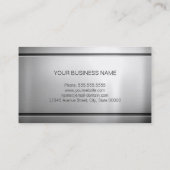 Leveringsstuurprogramma - Premium Silver Metal Visitekaartje (Achterkant)