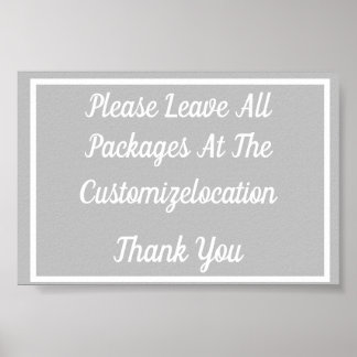 Leveringsteken pakket poster