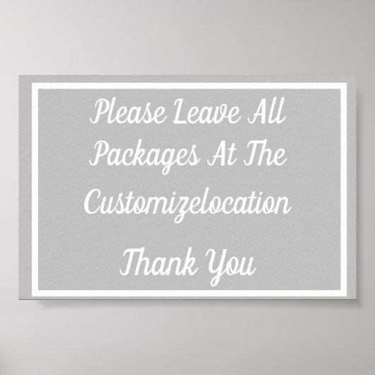 Leveringsteken pakket poster (Voorkant)