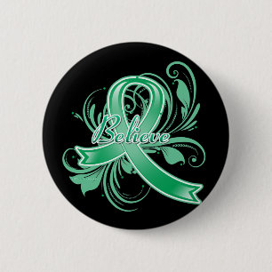Leverkanker Believe Flourish Ribbon Ronde Button 5,7 Cm