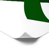 Leverkanker Emerald Green Ribbon 3 Poster (Hoek)