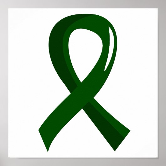Leverkanker Emerald Green Ribbon 3 Poster (Voorkant)