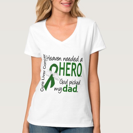 Leverkanker Hemel heeft een Hero Pap nodig T-shirt (Voorkant)