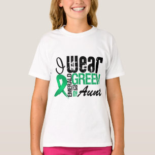 Leverkanker Ik Draag Emerald Green voor mijn tante T-shirt