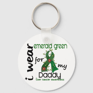 Leverkanker Ik Draag Emerald Green voor mijn vader Sleutelhanger