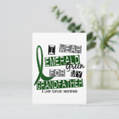 Leverkanker Ik Draag Emerald voor mijn grootvader  Briefkaart (Staand voorkant)