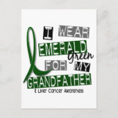 Leverkanker Ik Draag Emerald voor mijn grootvader  Briefkaart (Voorkant)