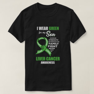 Leverkanker Ik heb groen Draag voor mijn zoon papa T-shirt