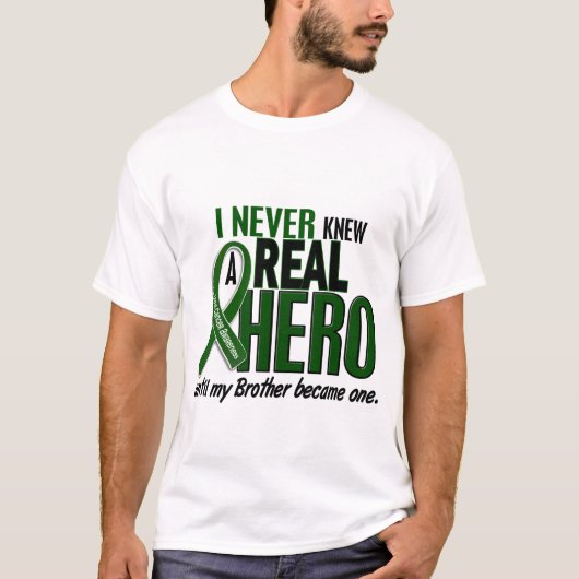 Leverkanker KNIEUW EEN HERO 2-broer T-shirt (Voorkant)