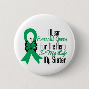 Leverkanker Ribbon Hero My Sister Ronde Button 5,7 Cm