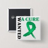 Leverkanker WENST EEN CURE Vierkante Button 5,1 Cm (Voorkant /achterkant)