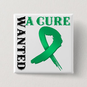 Leverkanker WENST EEN CURE Vierkante Button 5,1 Cm