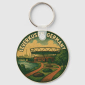 Leverkusen Duitsland Waterfront Sleutelhanger (Achterkant)